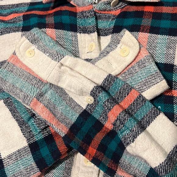 RARE Jcrew Retail Rock Salt Plaid Flannel Boy Shirt - 00 - Picture 7 of 7